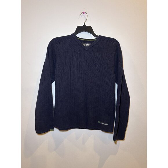 Vintage Abercrombie & Fitch Navy Sweater Size L – Classic Knit Pullover Timeless - Picture 2 of 8